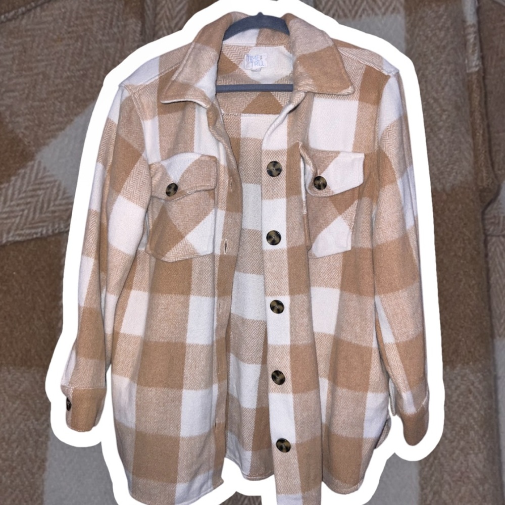 Plaid Button-Up Shirt Jacket